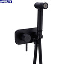 Brass Toilet Bidet Spray Handheld Bidets Diaper Set Hot Cold Black  Bathroom Shower Set Shattaf Sprayer Jet Douche Kit Portable