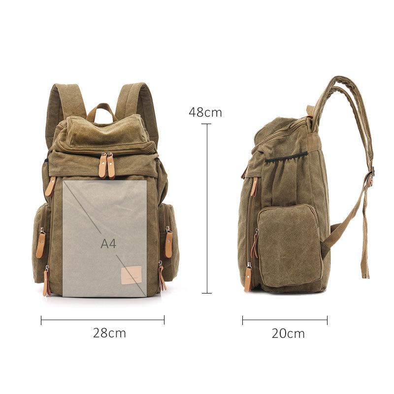 Mochila informal de alta calidad para hombre, mochila de lona a la moda para estudiantes, bolso de hombro escolar, mochila para ordenador portátil, mochilas de viaje grandes coreanas