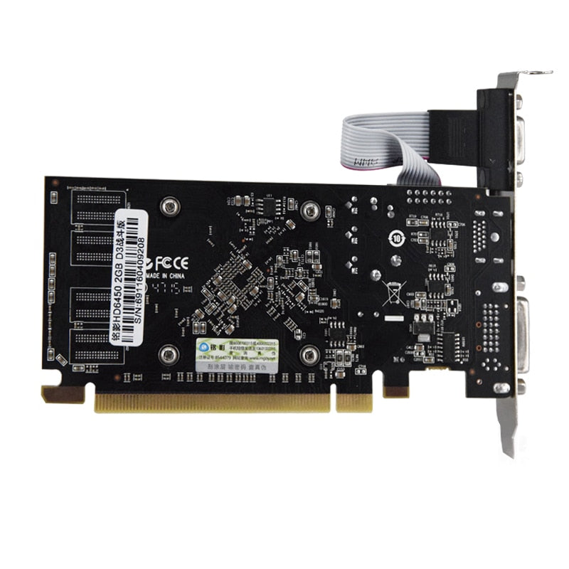 Veineda Tarjetas gráficas GPU HD6450 2GB DDR3 64Bit VGA Tarjetas de video PCI Express para ATI Radeon Gaming Reacondicionado