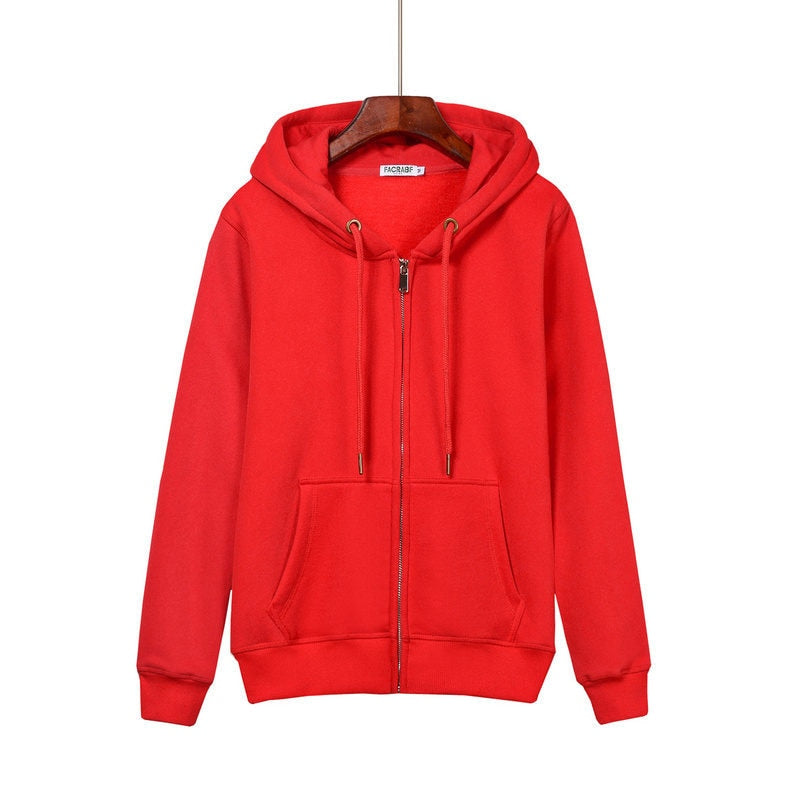 Damen-Hoodie-Sweatshirt, Herbst und Winter, langärmliger Reißverschluss mit Mütze, verdickende, warme Jacke, warmer Damen-Trainingsanzug, Harajuku