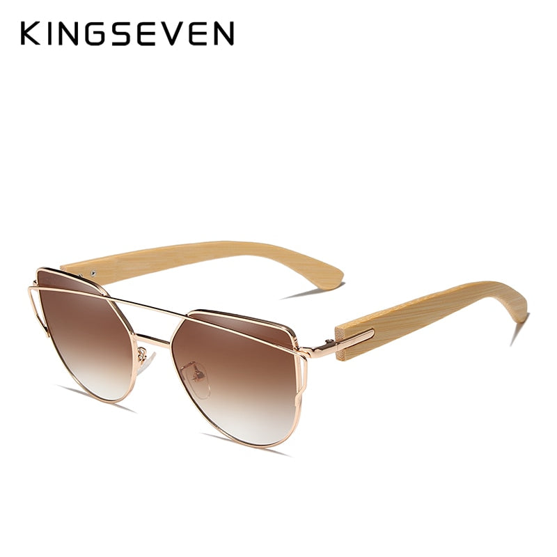 KINGSEVEN Handmade Holz Sonnenbrille Herren Bambus Sonnenbrille Damen Brand Design Original Holzbrille Oculos de sol masculino