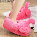 Winter schöne Haus Hausschuhe Chausson Schuhe Damen Flamingo Hausschuhe pantuflas unicornio pantoufle femme warme Baumwollschuhe hy24