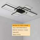 Smart Home Alexa Black/White LED Ceiling Chandelier For Living Study Room Bedroom Aluminum Modern Led Ceiling Chandelier