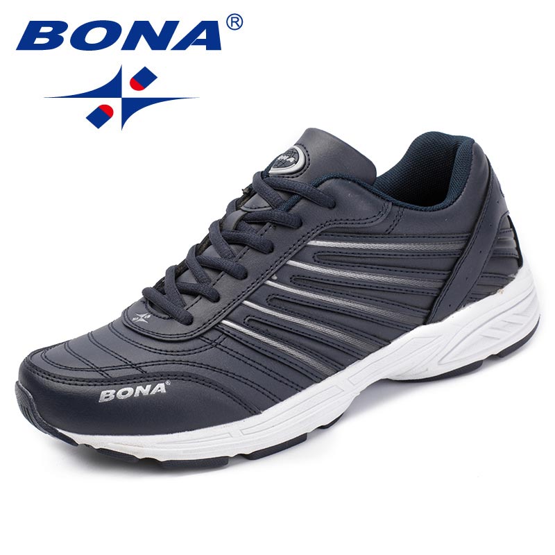 BONA New Classics Style Men Casual Shoes Outdoor Fashion Sneakers Lace Up Men Flats Split Leather Men Mocasines Fast Free Shipping