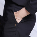 YS Real 18K Gold 5-6mm White Pearl Bracelet Chinese Freshwater Pearl Bracelet Jewelry