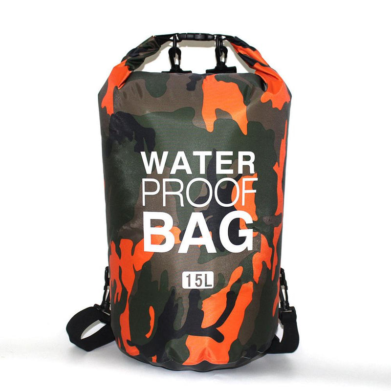 Mochila impermeable de camuflaje de PVC, bolsa de Rafting portátil para deportes al aire libre, bolsa seca de 2L 5L 10L 15L 20L 30L