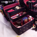 Makeup Bag High Quality Lovely Cosmetic Box Women casual Folding Layers Professional Travel Storage Case Large Capacity Suitcase