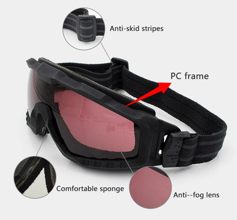 SI M ALPHA Anti-fog Ski sunglasses cycling sun military goggles bullet-proof Army tactical glasses MTB shooting eyewear