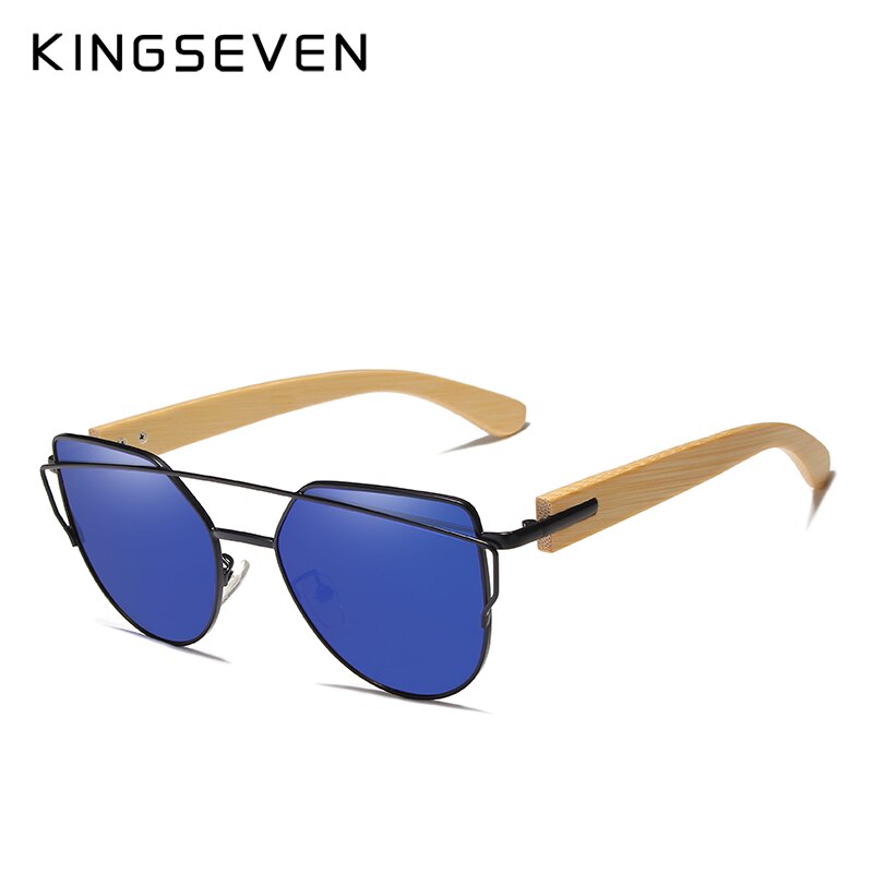 KINGSEVEN, gafas de sol de madera hechas a mano para hombre, gafas de sol de bambú para mujer, diseño de marca, gafas de madera originales, gafas de sol masculino