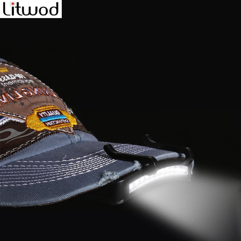 Litwod Z20 super brillante 11 LED tapa luz faro cabeza linterna cabeza gorra sombrero luz Clip en luz pesca cabeza lámpara