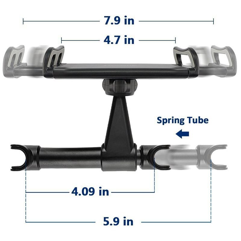 Univerola, soporte para coche, soporte para asiento trasero, soporte ajustable para coche, soporte para móvil, soporte para tableta, soporte de 5-10 pulgadas para teléfono