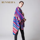 [RUNMEIFA] Damen Winter Batwing Quasten Umhang Poncho Cape Schal Schal PonchoDecke Pashmina 6 Farben 130*150cm