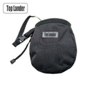 Bolsa de tiza para escalada en roca con cinturón y bolsillo con cremallera para Fitness GYM Levantamiento de pesas Caza Boulder Magnesia Saco Color negro