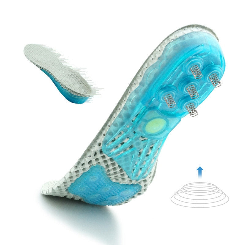 FOOTOUR Silicone Gel Orthopedic Insoles Shock Absorbant Pads Foot Care for Plantar Fasciitis Pain Relieve Running Sport Insoles