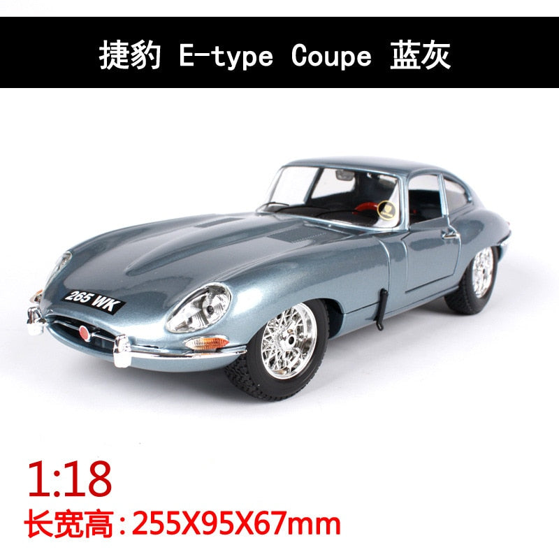 Bburago 1:18 Jaguar E-type Coupe, coche clásico de aleación, modelo de coche Retro, modelo de coche clásico, decoración de coche, regalo de colección