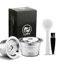 ICafilas Edelstahl nachfüllbare, wiederverwendbare Cafissimo Kaffeekapsel Cafeteira Filter für Caffitaly & Tchibo Classic Maschinen