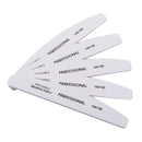 5 unids/lote de limas de uñas blancas, bloques de pulido y lijado, limas de esmalte de uñas de grano 100/180, herramientas para el cuidado del arte de las uñas de manicura y pedicura