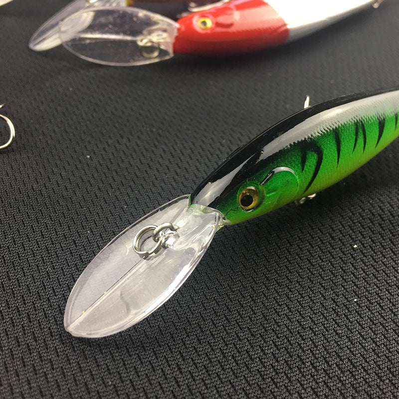 Nuevo 20 piezas cebo duro Minnow Señuelos de Pesca lubina agua salada fresca Japón mar 3D ojos Wobbler aparejos Crankbait Pesca cebos kit set