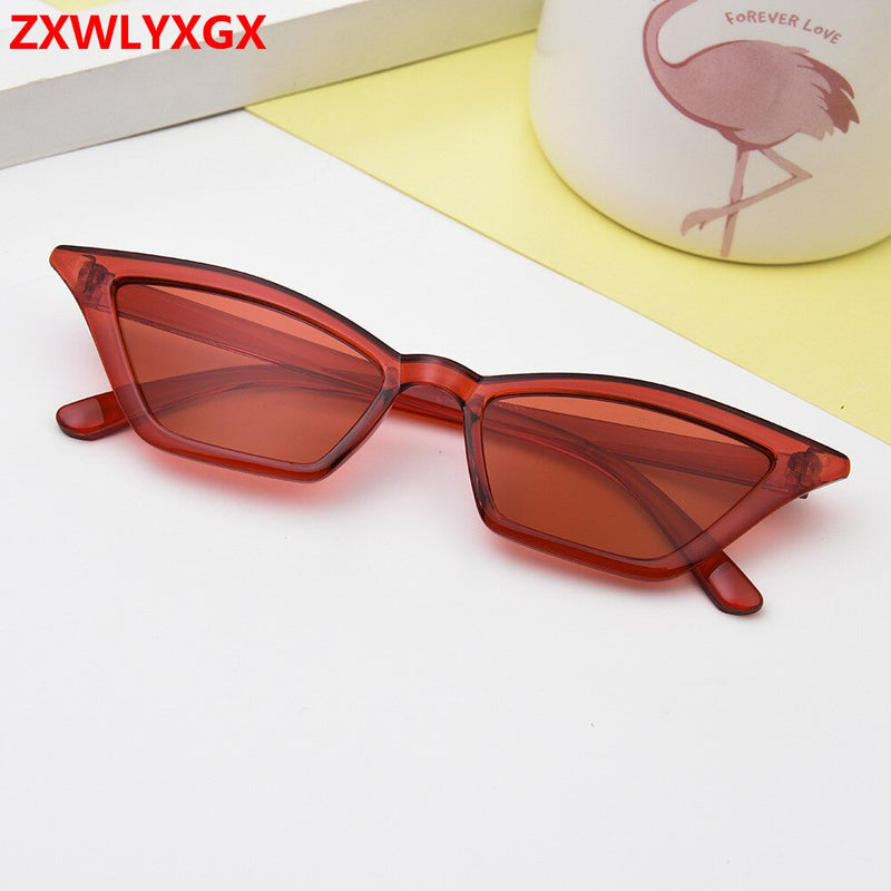 ZXWLYXGX 2020 nuevas gafas de sol de ojo de gato para mujer diseño de marca retro colorido transparente moda cateye gafas de sol hombres UV400