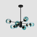 Gold plate Lustre led Chandelier E27 Bulb Glass Shade Hanging Chandelier Lights Dining bed Living room decoration Light Fixtures