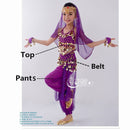 Kids Belly Dance Costumes Set Oriental Dance Girls Belly Dancing India Belly Dance Clothes Bellydance Child Kids Indian 6 Colors