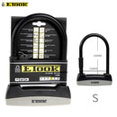 Etook candado en U para bicicleta, antirrobo, de acero, para bicicleta eléctrica, Scooter, marco de bloqueo conveniente, accesorios para bicicleta ET110