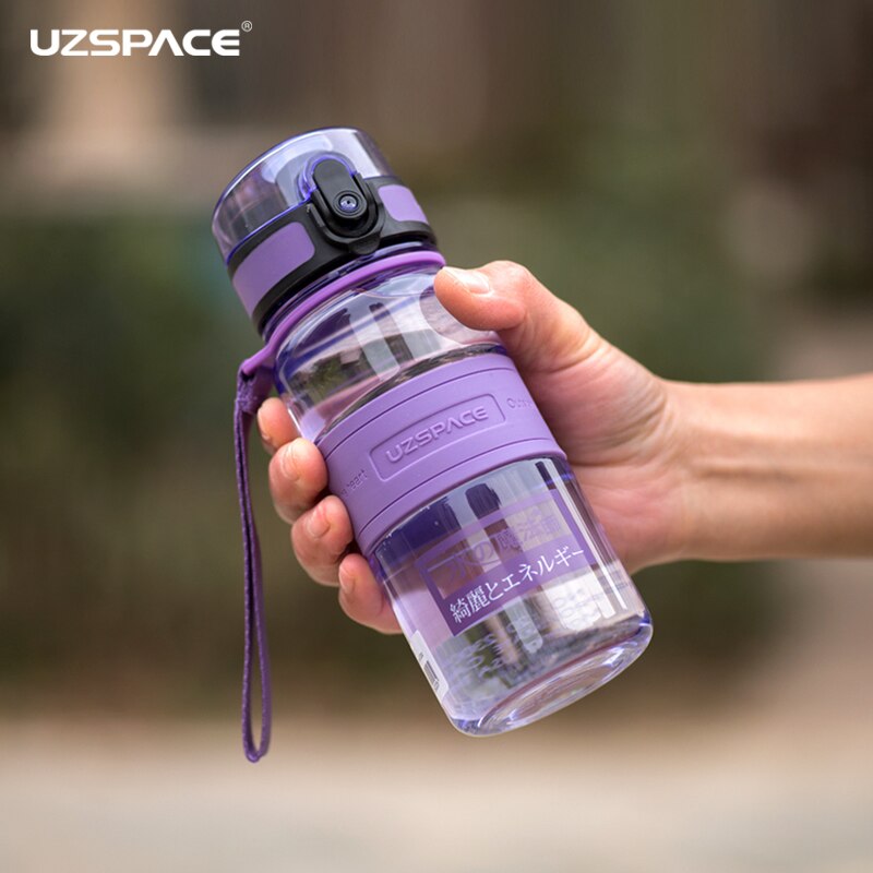 UZSPACE Sportwasserflasche Kids Tour Kunststoff Wasserkocher Tragbar Auslaufsicher Kinder My Favourite Drink Bottle 350ml Tritan BPA Free