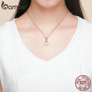 BAMOER Authentic 100% 925 Sterling Silver Sweet Home Pendant House Shape Charms fit for Women Bracelets DIY Jewelry Gift SCC913