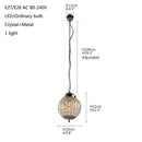 Retro Vintage Royal Empire Ball Style Big Led Crystal Modern Chandelier Lamp Lustres Lights E27 For Living Room bedroom bathroom