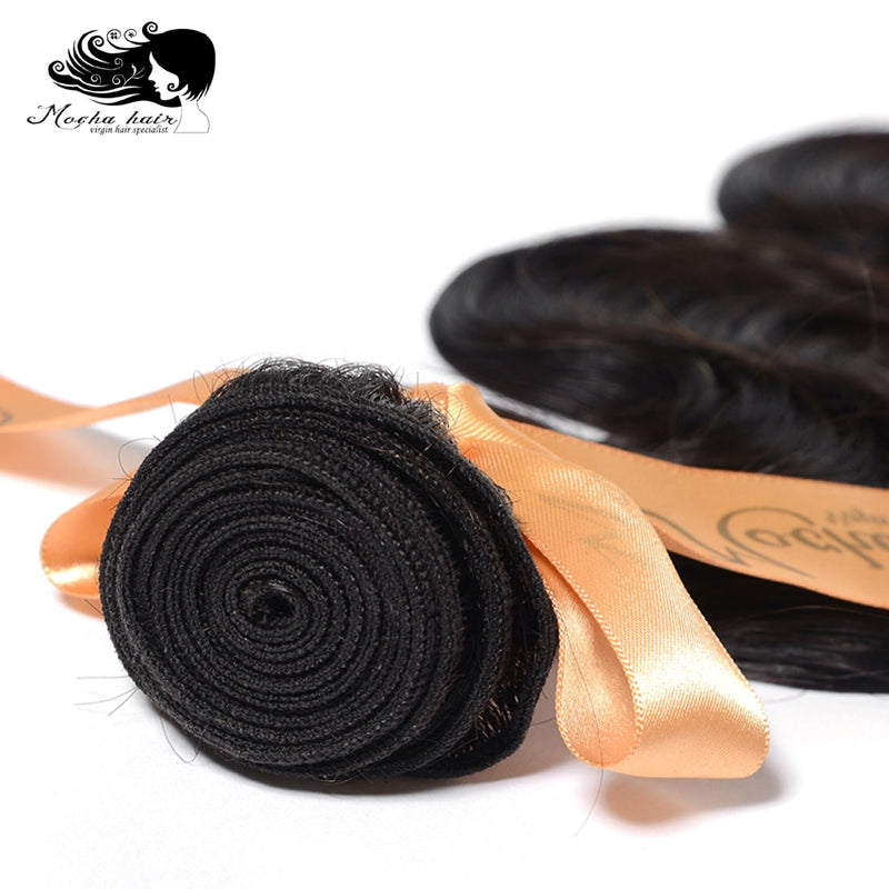 MOCHA Hair10A  Brazilian Virgin Hair Body Wave 3 Bundles10&quot;-24&quot;100% Unprocessed Human Hair Extension Natural Color Free Shipping