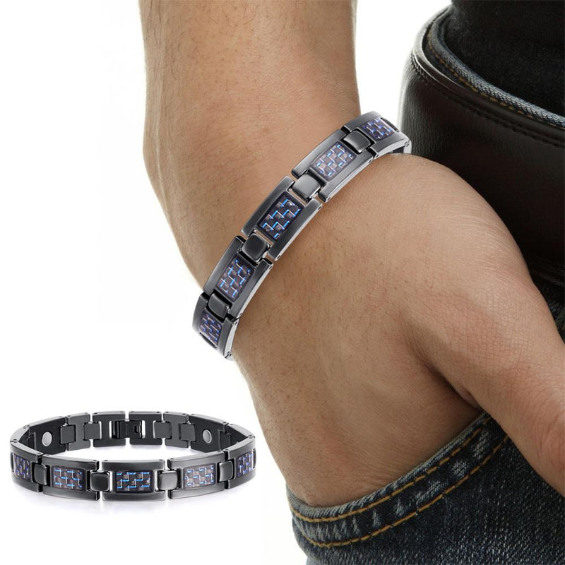 Pulsera de titanio Rainso Bio Energy, brazalete magnético para el cuidado de la salud, pulseras para aliviar el dolor para hombres, joyería de amistad a la moda