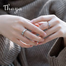 Thaya Natural Blue Light Moonstone Rings Lovers' Romantic Ring 100% s925 Silver Armour Bands For Women Vintage Elegant Jewelry