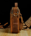 Le'aokuu Herren Echtleder Antik Stil Coffee Aktentasche Business 13" Laptoptaschen Attache Messenger Bags Portfolio B207-d