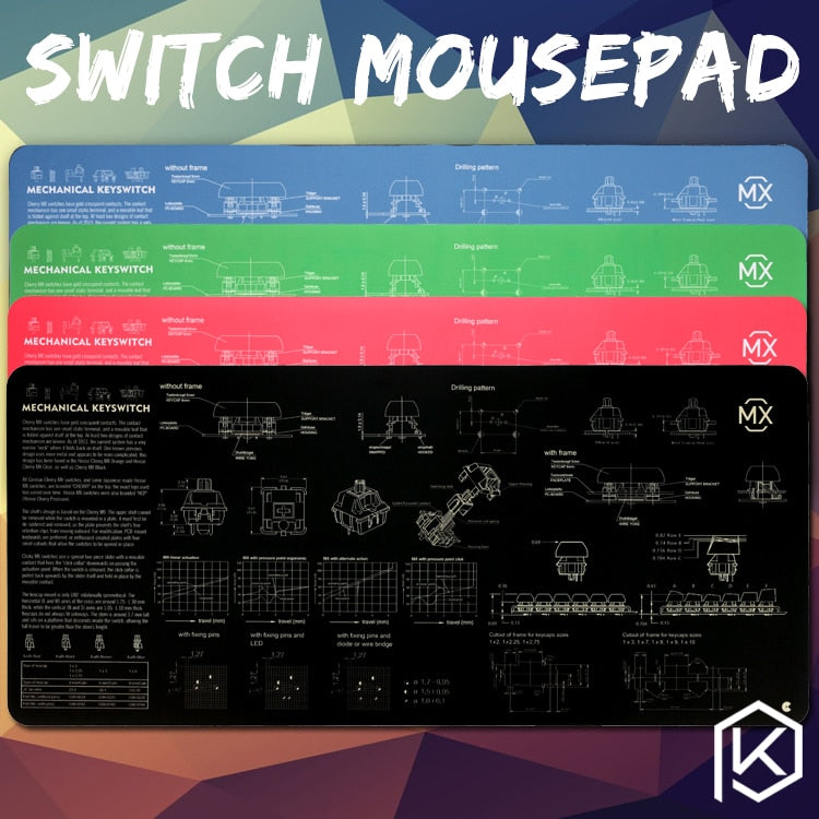 Mechanischer Tastaturschalter Mousepad Kirsche 900 400 4 mm nicht genähte Kanten Weich/Gummi Hohe Qualität