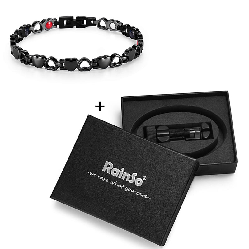 Rainso Fashion Edelstahlarmband für Frauen mit Magnet Energy Bio Health Care Jewerly Armband Wikinger Liebhaber Handkette