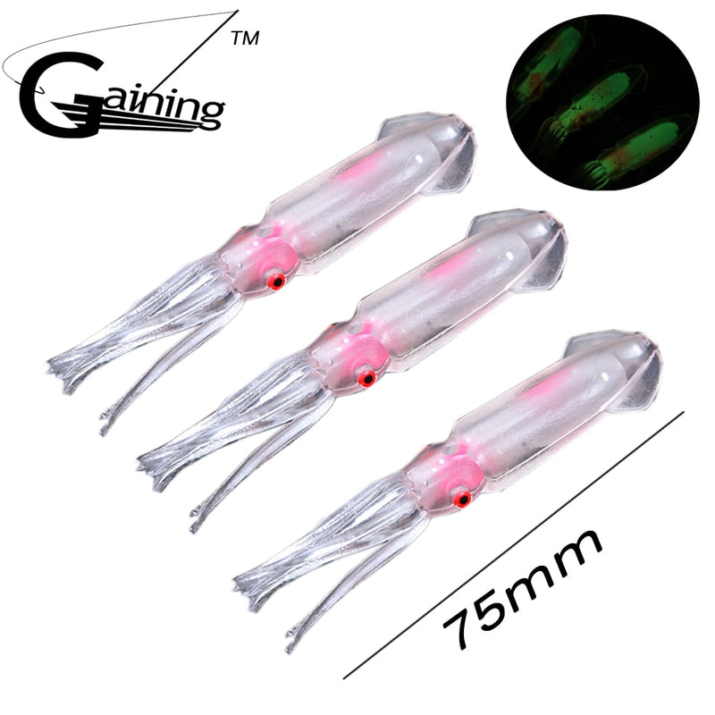 10PCS/LOT Fishing Squid Lures Soft Trulinoya Fishing Jigging Lure Spinnerbait Sea Fishing Squid Jigs Artificial Bait Soft Lure