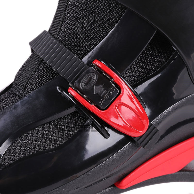 Mujeres Hombres Canguro Salto Zapatos Profesional Transpirable Deportes Saltos Zapatos Negro-rojo Tamaño 17/18