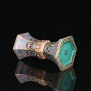 Enamel Qianlong Year of the Qing Dynasty Golden Hexagonal Vase Antique Porcelain Collection of Antique Porcelain