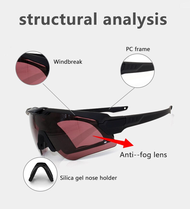 SI M ALPHA Anti-Fog-Ski-Sonnenbrille Radsport-Sonne Militärbrille kugelsichere taktische Armee-Brille MTB-Schießbrille