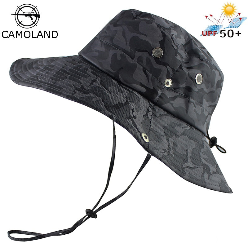 UPF 50+ Bucket Hat Men Women Bob Boonie Hat Summer UV Protection Camouflage Cap Military Army Hiking Tactical Outdoor Sun Hat