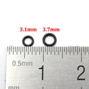 50 PCS Round Rig Rings  Matt Black 3.1mm 3.7mm  Non Reflective Carp Fishing Terminal Tackle Carp Fishing Rig Making Material