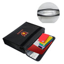 Fireproof Money Document File Bag Pouch Cash Bank Cards Passport Valuables Organizer Holder Safe Storage