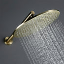 8/10/12 inch Solid Brass Shower Set Bathroom Round Head Faucet Luxury Gold HandShower Diverter Mixer Golden Handheld Spray Set