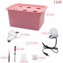 6 Holes Plant Site Hydroponic System Indoor Garden Cabinet Box Grow Kit Bubble Garden Pots Planter Nursery Pot 220V/110V 1 Set
