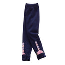 Leggings para niñas, ropa de otoño e invierno para niñas, mallas cálidas de algodón para niños, pantalones ajustados con flores en la cintura para niñas DQ722