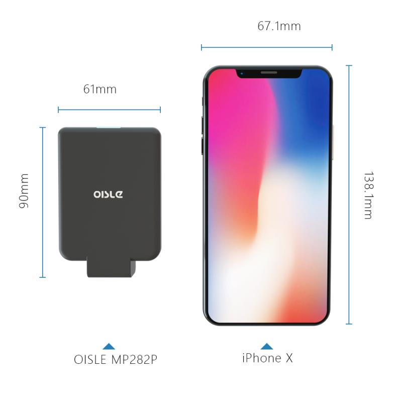 Mini batería de clip trasero OISLE para iPhone 12 11X7 8 6 Plus SE XS MAX XR SE2, funda de cargador de batería externa de respaldo delgado, banco de energía