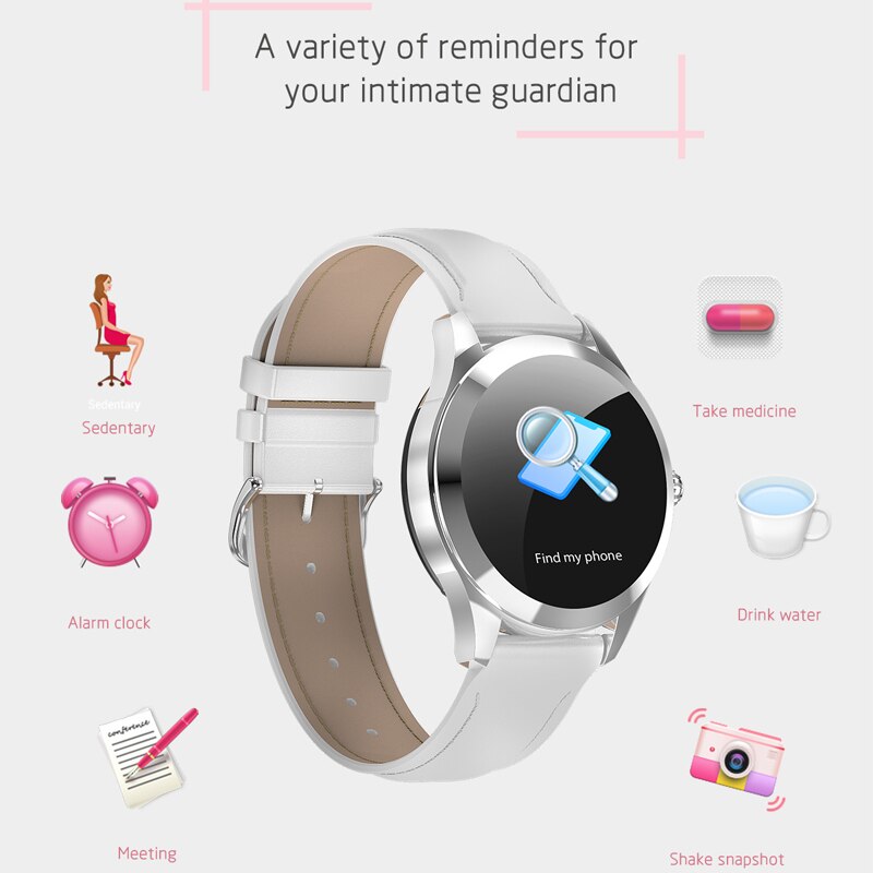 Reloj inteligente para mujer, resistente al agua, IP68, Monitor de ritmo cardíaco, rastreador de actividad física, reloj inteligente deportivo, reloj encantador, conexión para IOS y Android