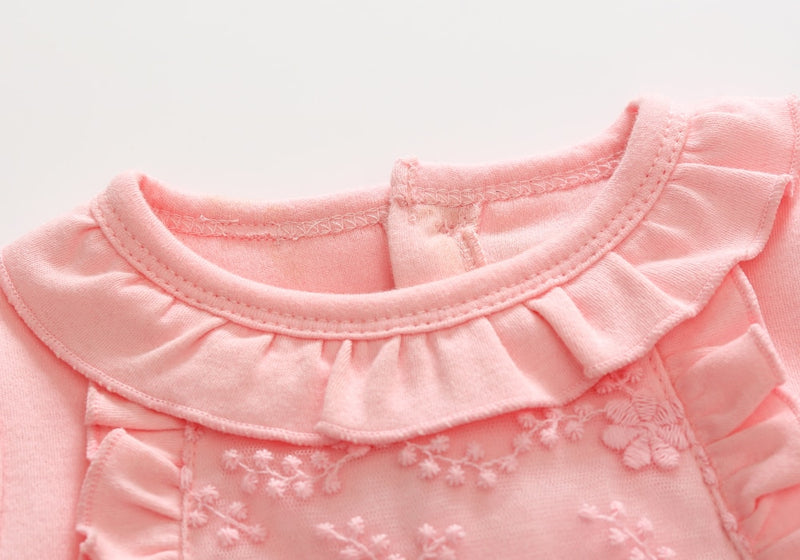 Ropa para niña recién nacida, monos y sombreros de flores de encaje, atuendo de princesa para niña, Footies para primavera 2021, trajes de cuerpo para bebé