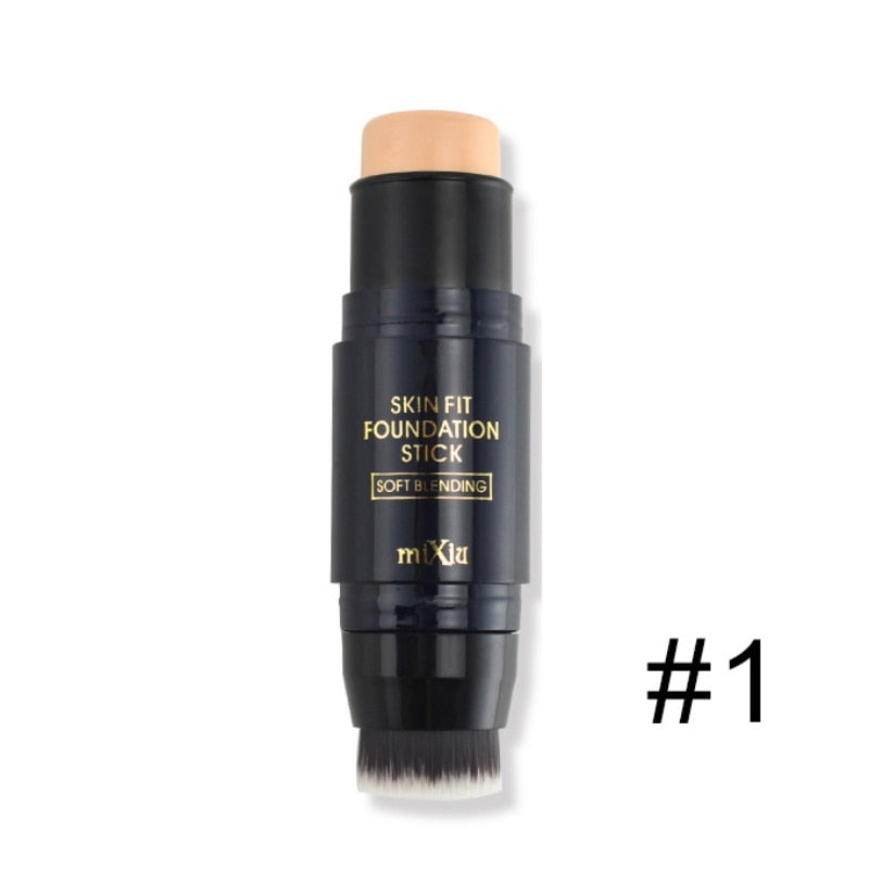 1 pieza de base de maquillaje corrector de sombras en barra con brochas de maquillaje Maquiagem paleta de contorno cobertura cremosa Control de aceite belleza