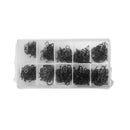 GUGUFISH 500 teile/schachtel Kohlenstoffstahl Widerhaken Angelhaken 10 Größe #3-#12 Angelhaken Pack Karpfen Angelgerät pesca